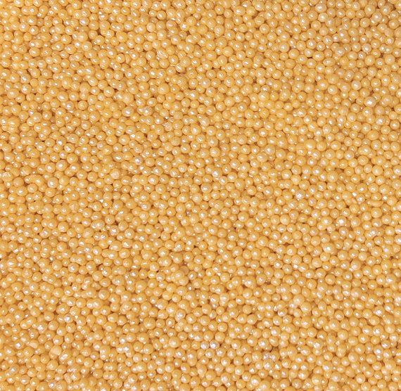 Shimmer Caramel Nonpareils | www.sprinklebeesweet.com