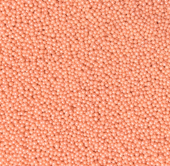 Shimmer Light Coral Nonpareils | www.sprinklebeesweet.com
