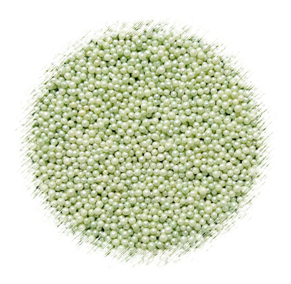 Shimmer Light Sage Green Nonpareils | www.sprinklebeesweet.com