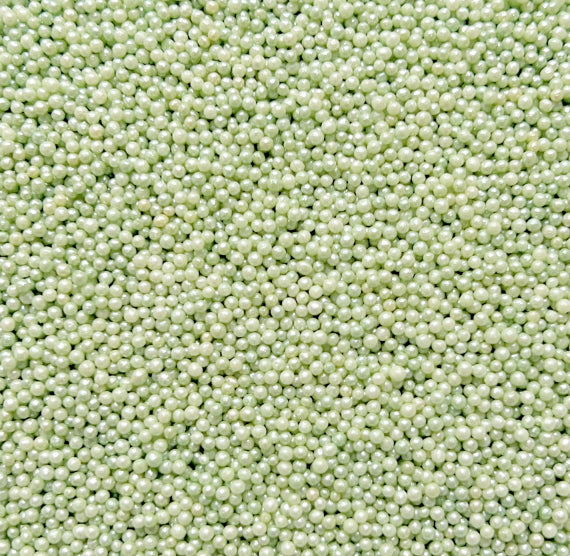 Shimmer Light Sage Green Nonpareils | www.sprinklebeesweet.com