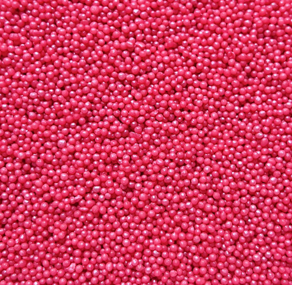 Shimmer Deep Pink Nonpareils | www.sprinklebeesweet.com