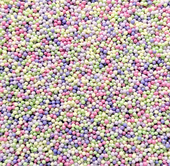 Shimmer Pastel Sea Mist Nonpareils Mix | www.sprinklebeesweet.com