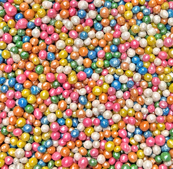 Sprinkle-It® Tiny Chocolate Rainbow Crispy Pearls: Shimmer | www.sprinklebeesweet.com