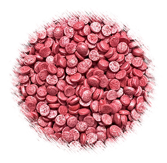 Sprinkle-It® Shimmer Confetti Dot Sprinkles: Soft Red | www.sprinklebeesweet.com
