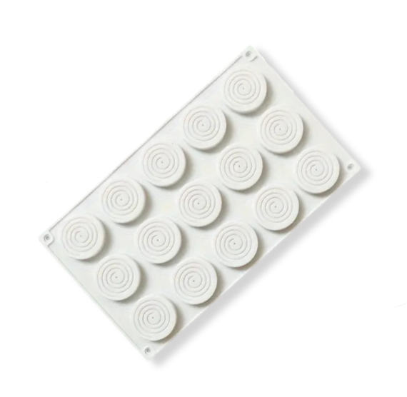 Silicone Spiral Disc Chocolate Mold: Small | www.sprinklebeesweet.com