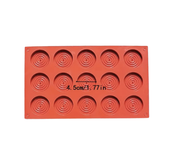 Silicone Spiral Disc Chocolate Mold: Small | www.sprinklebeesweet.com