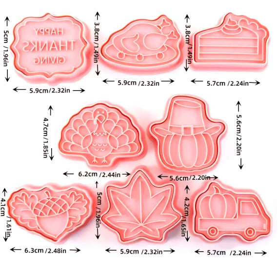 Thanksgiving Cookie Cutter & Stampers Set | www.sprinklebeesweet.com