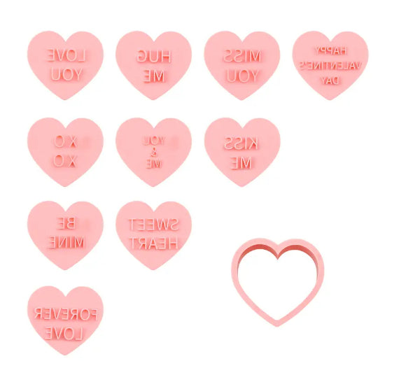 Valentine's Day Cookie Cutter Stampers Set | www.sprinklebeesweet.com