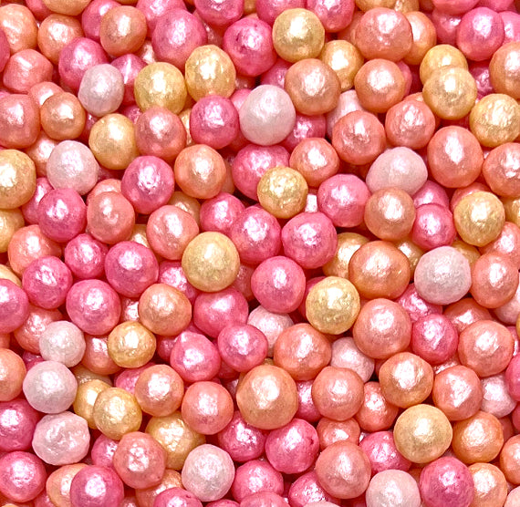Sprinkle-It® 6mm Chocolate Crispy Pearls: Shimmer Warm Tone Mix | www.sprinklebeesweet.com