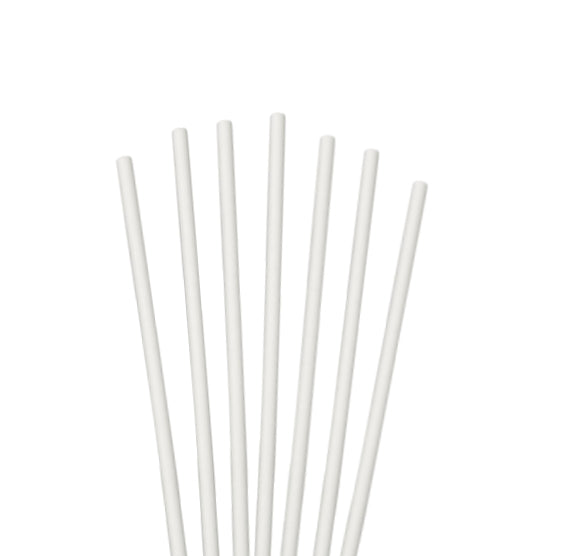 White Paper Lollipop Sticks: 6" - 500 COUNT | www.sprinklebeesweet.com
