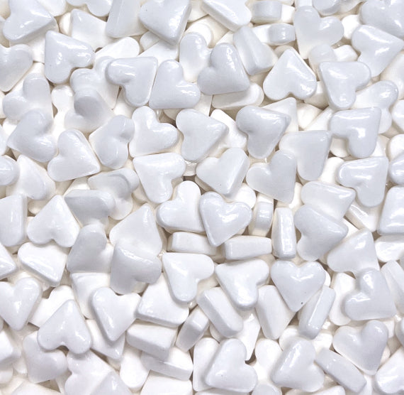 White Heart Candy Sprinkles: Small | www.sprinklebeesweet.com