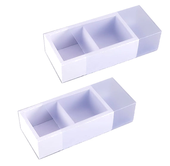 White Cake Gem Boxes: 2 Cell | www.sprinklebeesweet.com