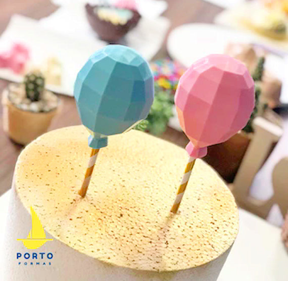 Geometric Balloon Chocolate Lollipop Mold: 3 Part | www.sprinklebeesweet.com