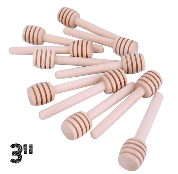 Mini Wooden Honey Sticks: 3" | www.sprinklebeesweet.com