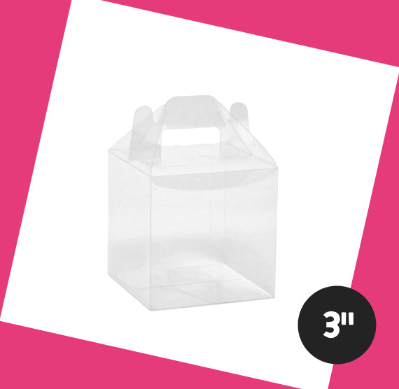 Clear Gable Treat Box Set: 3" Hot Cocoa Bomb Box | www.sprinklebeesweet.com