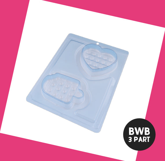 BWB 3 Part Pop It Mold: 10287 Heart + Popsicle | www.sprinklebeesweet.com