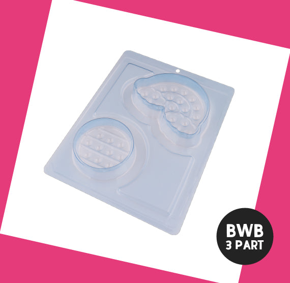BWB 3 Part Pop It Mold: 10286 Circle + Rainbow | www.sprinklebeesweet.com