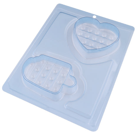 BWB 3 Part Pop It Mold: 10287 Heart + Popsicle | www.sprinklebeesweet.com
