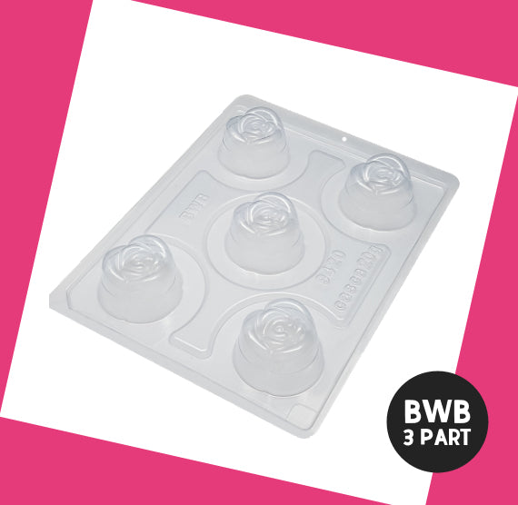 BWB 3 Part Mold: 9420 Rose | www.sprinklebeesweet.com