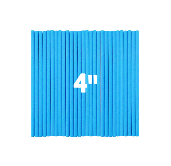 Blue Paper Lollipop Sticks: 4" | www.sprinklebeesweet.com