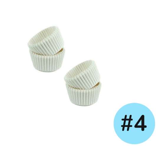 Mini White Candy Cups: Two Sizes Available | www.sprinklebeesweet.com
