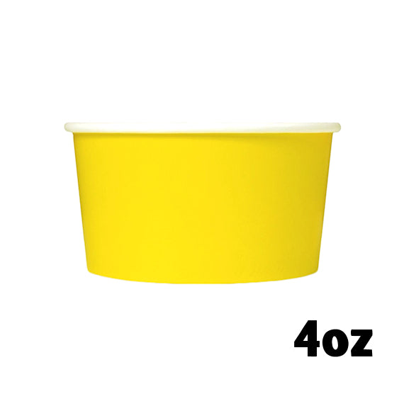 Small Yellow Ice Cream Cups: 4oz | www.sprinklebeesweet.com
