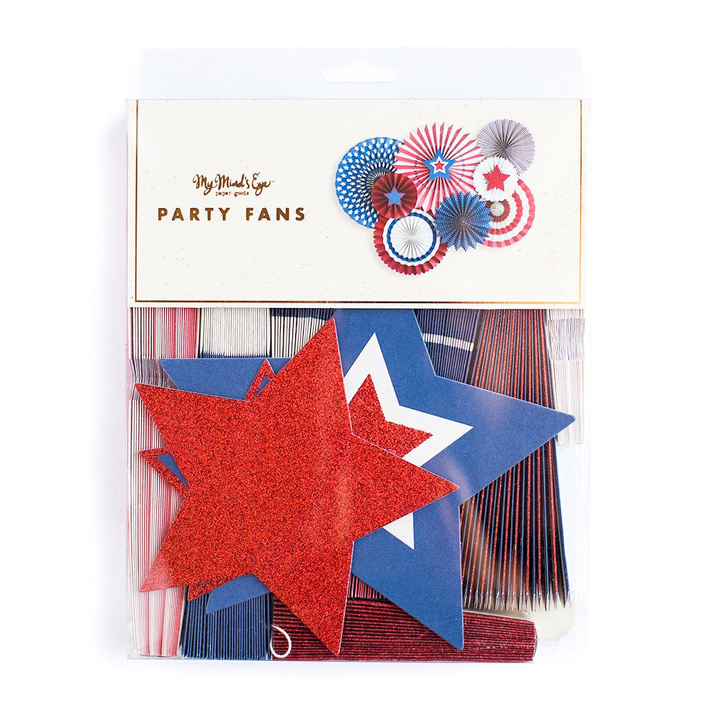 Patriotic Party Fans | www.sprinklebeesweet.com