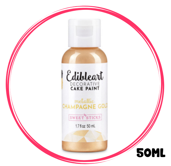 Metallic Champagne Gold Edible Art Paint | www.sprinklebeesweet.com