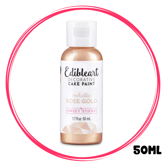 Metallic Rose Gold Edible Art Paint | www.sprinklebeesweet.com
