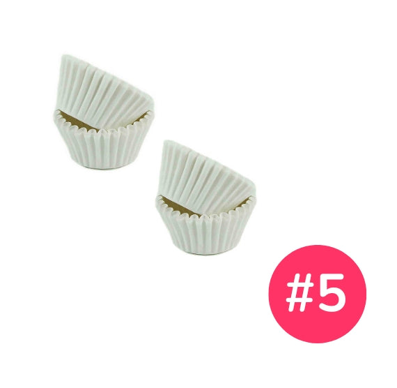 Mini White Candy Cups: Two Sizes Available | www.sprinklebeesweet.com
