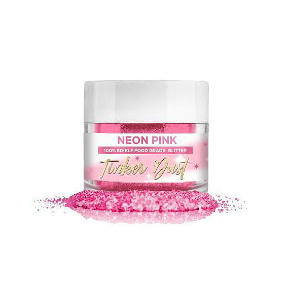 Tinker Dust Neon Pink Edible Glitter | www.sprinklebeesweet.com