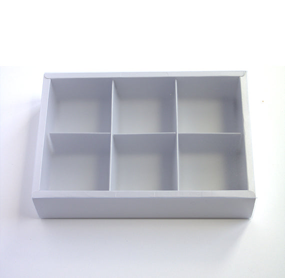 White Cake Gem Boxes: 6 Cell | www.sprinklebeesweet.com