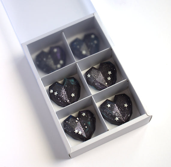 White Cake Gem Boxes: 6 Cell | www.sprinklebeesweet.com