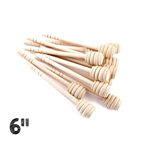 Wooden Honey Sticks: 6" | www.sprinklebeesweet.com