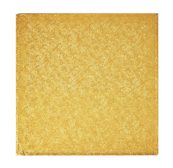 8 Inch Square Cake Boards: Thick Gold | www.sprinklebeesweet.com
