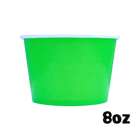 Large Lime Green Ice Cream Cups: 8oz | www.sprinklebeesweet.com
