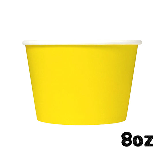 Large Yellow Ice Cream Cups: 8oz | www.sprinklebeesweet.com