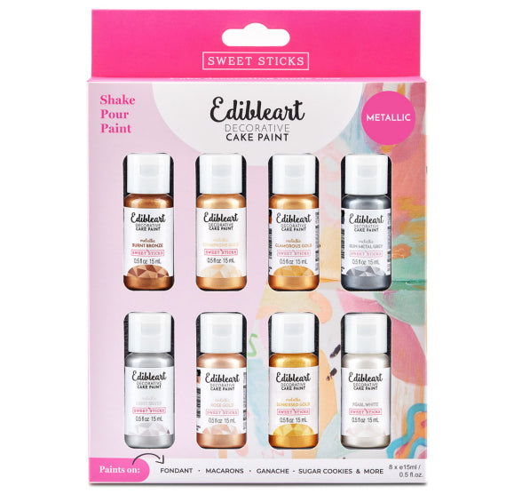 Edible Art Paint Set: Classic Metallic | www.sprinklebeesweet.com
