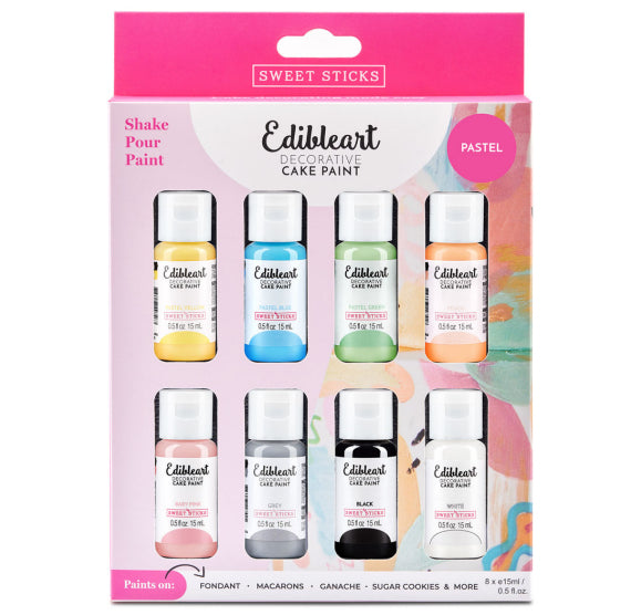 Edible Art Paint Pastel Rainbow Set | www.sprinklebeesweet.com