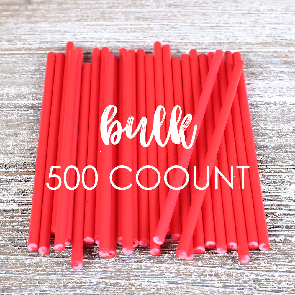 Bulk Red Lollipop Sticks: 4.5" | www.sprinklebeesweet.com