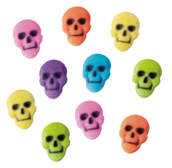 Rainbow Skull Sugar Toppers | www.sprinklebeesweet.com