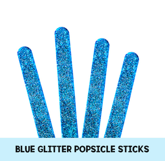Acrylic Popsicle Sticks: Blue Glitter | www.sprinklebeesweet.com