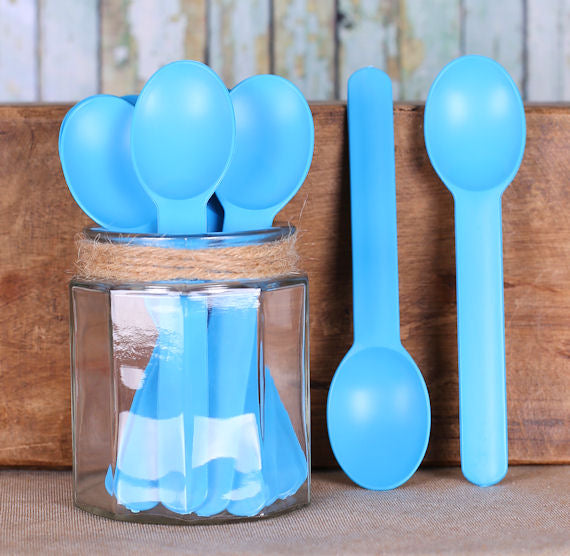 Biodegradable Ice Cream Spoons: Blue | www.sprinklebeesweet.com