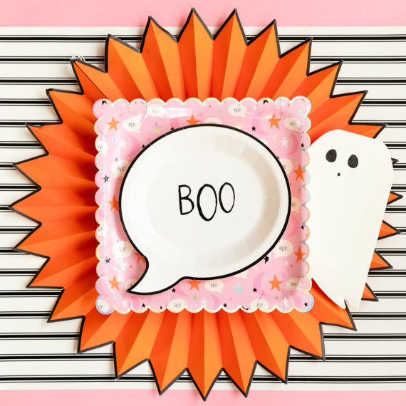 Halloween Plates: Happy Haunting BOO | www.sprinklebeesweet.com