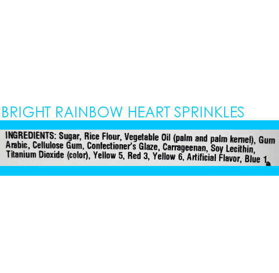 Bright Rainbow Heart Sprinkles | www.sprinklebeesweet.com