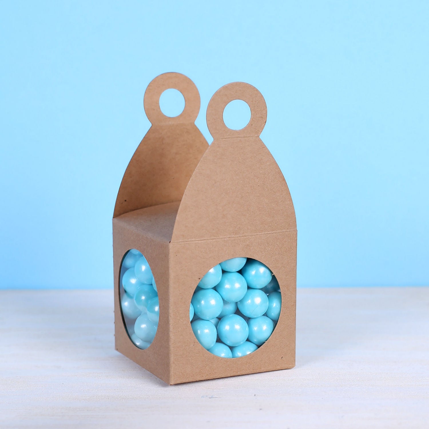 Square Candy Favor Box Set: Brown | www.sprinklebeesweet.com