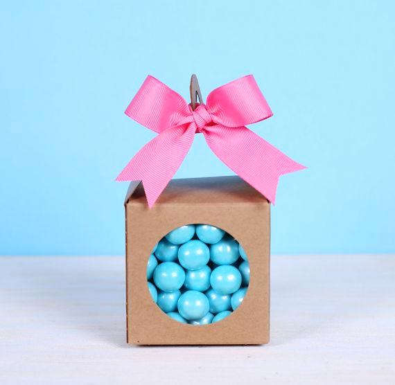 Square Candy Favor Box Set: Brown | www.sprinklebeesweet.com