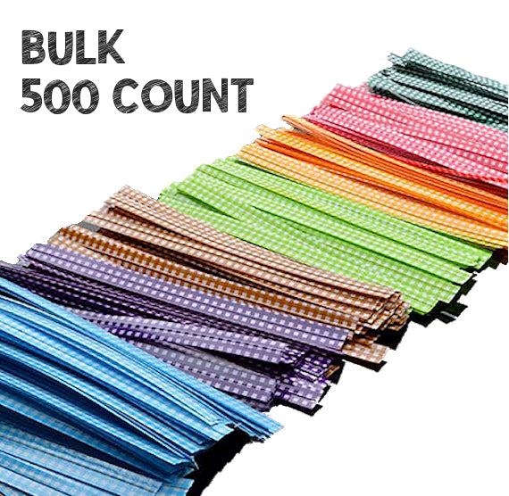 Bulk Gingham Twist Ties: 500 Count | www.sprinklebeesweet.com