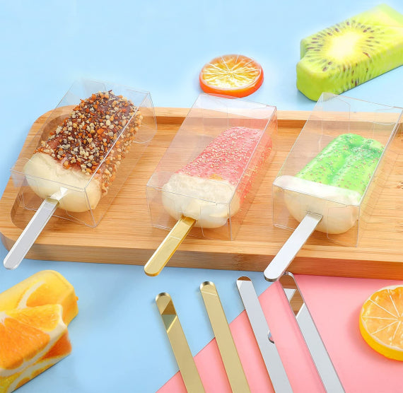 Mirror Silver Popsicle Sticks: Acrylic Cakesicle Sticks | www.sprinklebeesweet.com