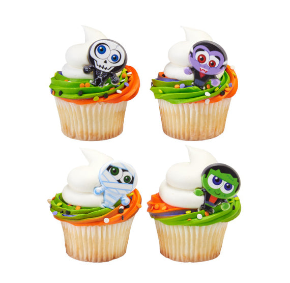 Halloween Cupcake Topper Rings: Little Monster | www.sprinklebeesweet.com